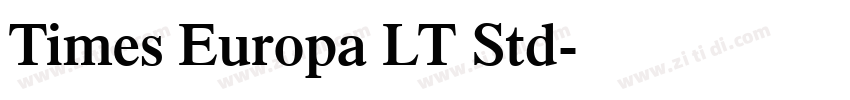 Times Europa LT Std字体转换